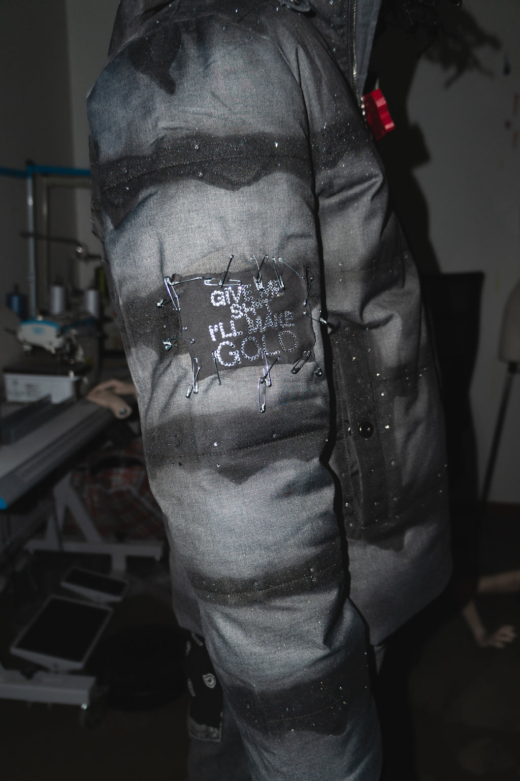 NOUCHI X KMORPH - 1OF1 RHINESTONE PUFFER JACKET