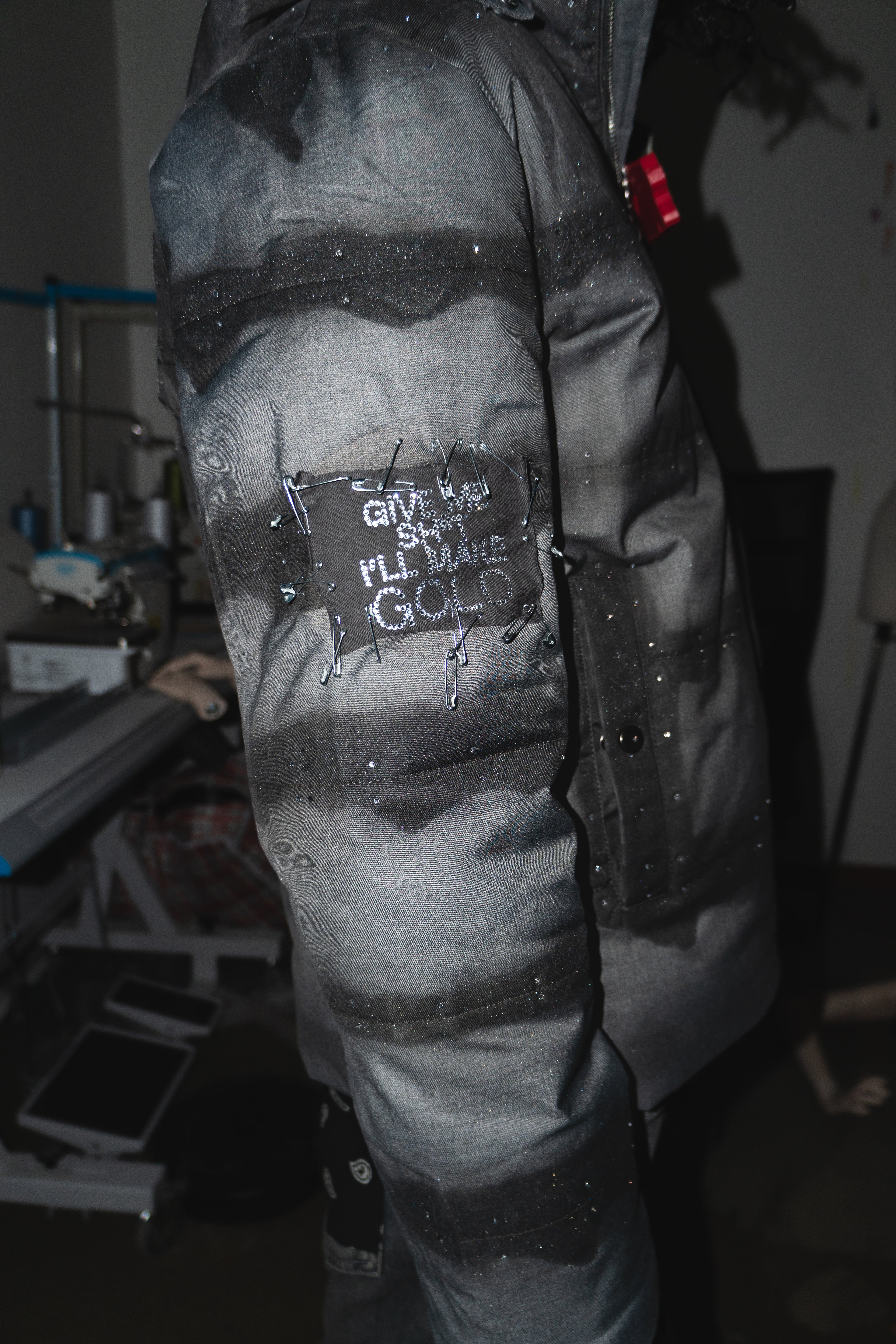 NOUCHI X KMORPH - 1OF1 RHINESTONE PUFFER JACKET