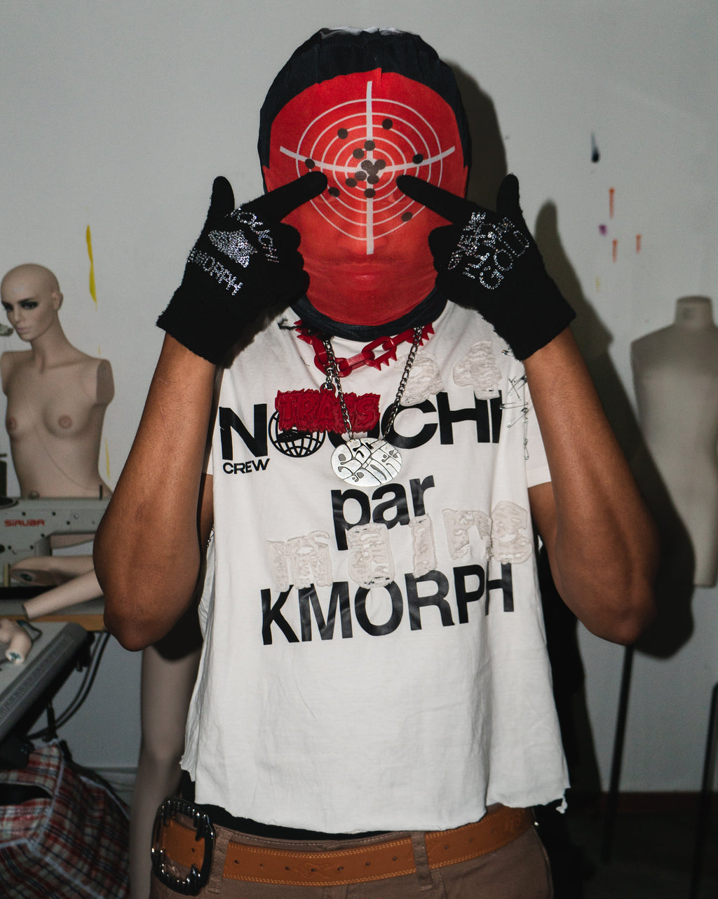 NOUCHI X KMORPH - 1OF1 OFF WHITE SWAGKET DOUBLE TEE