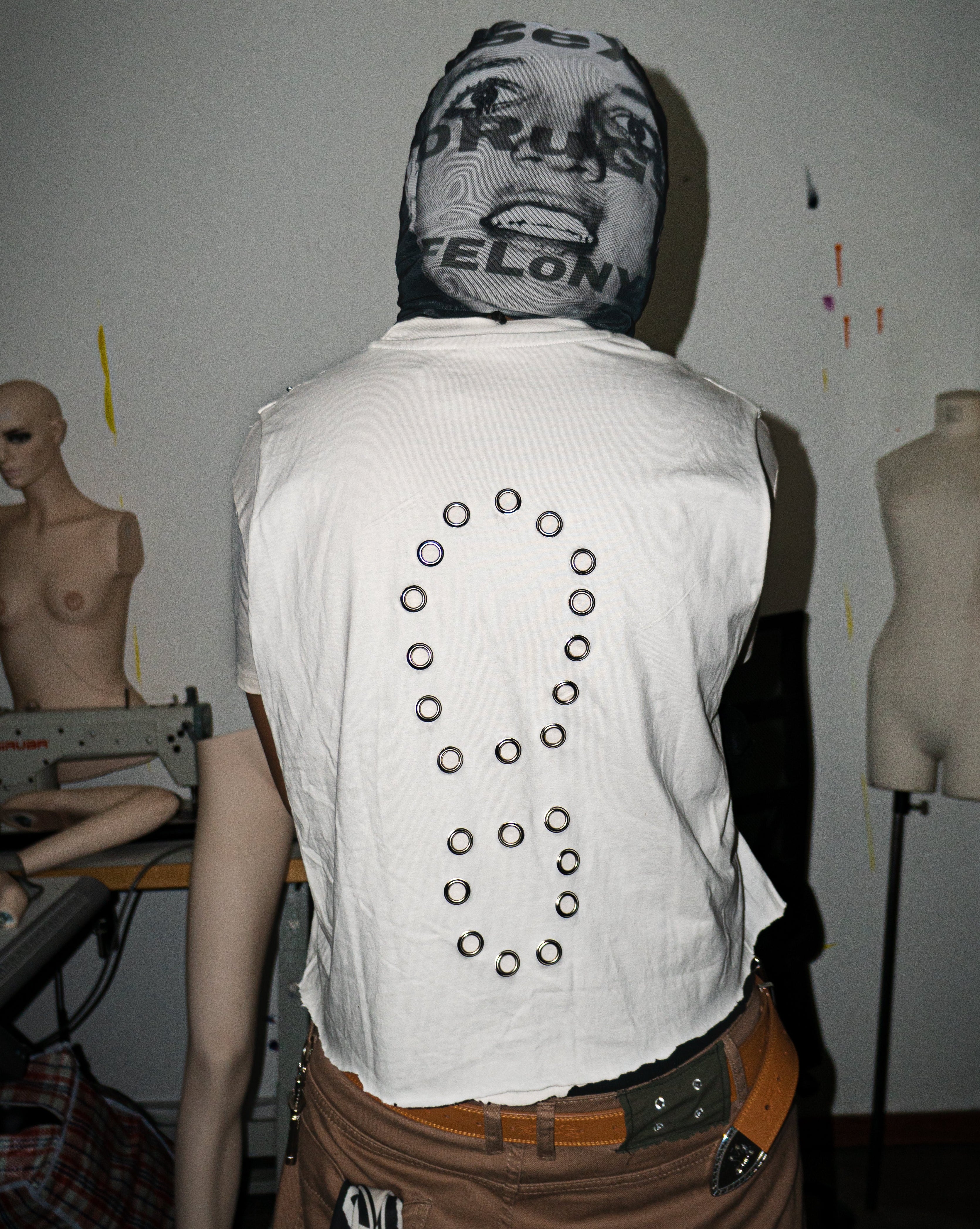 NOUCHI X KMORPH - 1OF1 OFF WHITE SWAGKET DOUBLE TEE