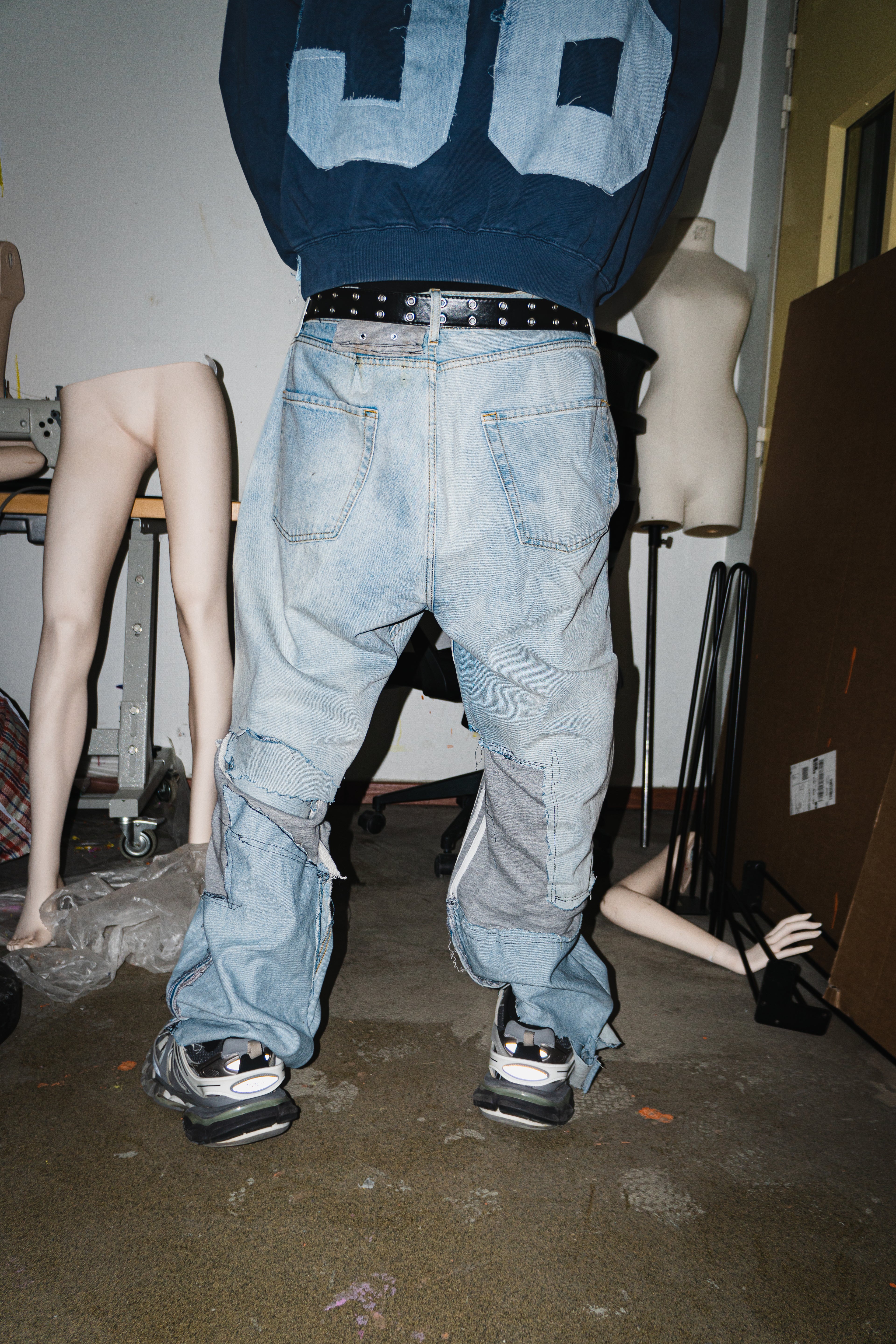 NOUCHI X KMORPH - 1OF1 BLUE ADI-PANT JEANS