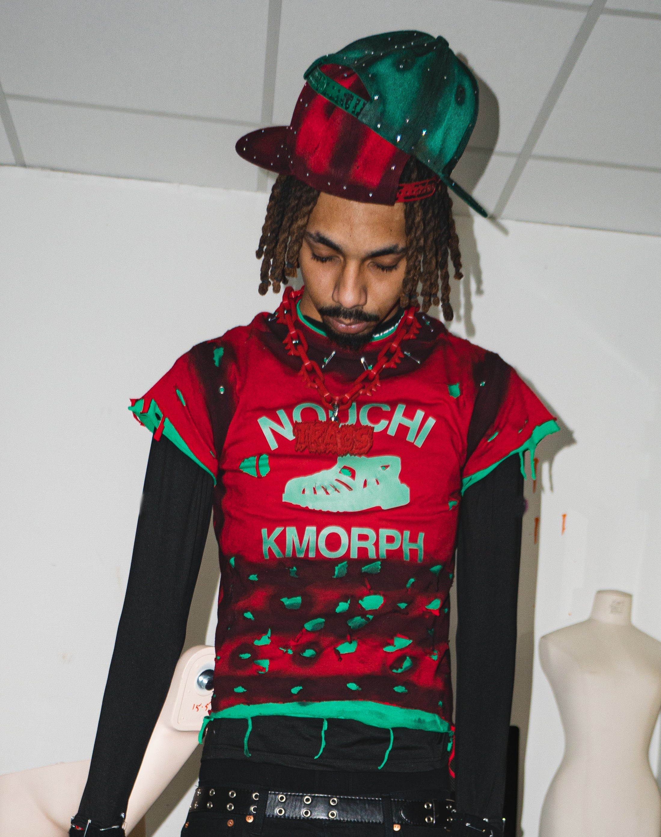 NOUCHI X KMORPH - 1OF1 SCRATCHING PANAFRICAN DOUBLE TEE