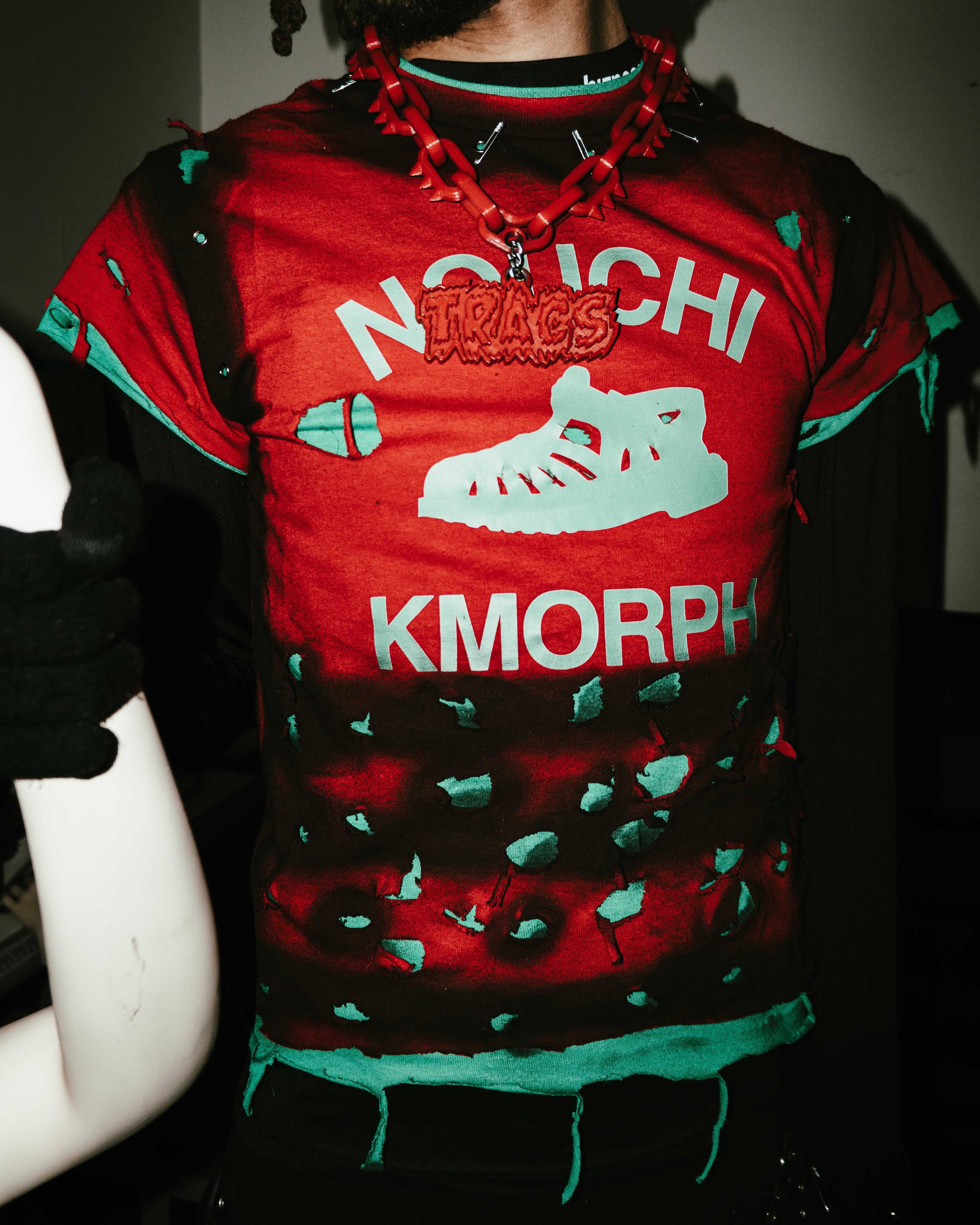 NOUCHI X KMORPH - 1OF1 SCRATCHING PANAFRICAN DOUBLE TEE