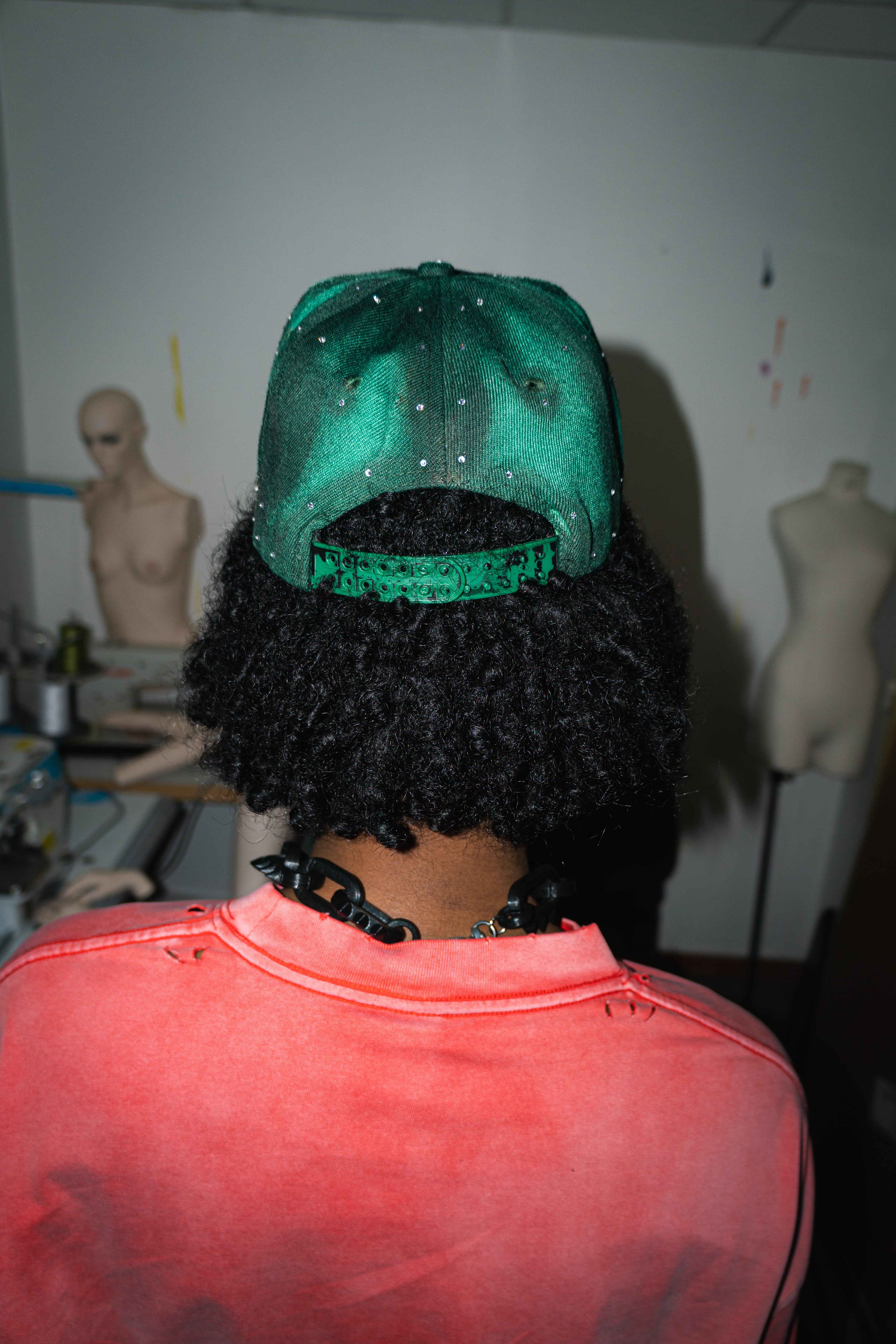 NOUCHI X KMORPH - GREEN RHINESTONE CAP