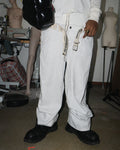 NOUCHI X KMORPH - 1OF1 WHITE DOUBLE WAIST PANT