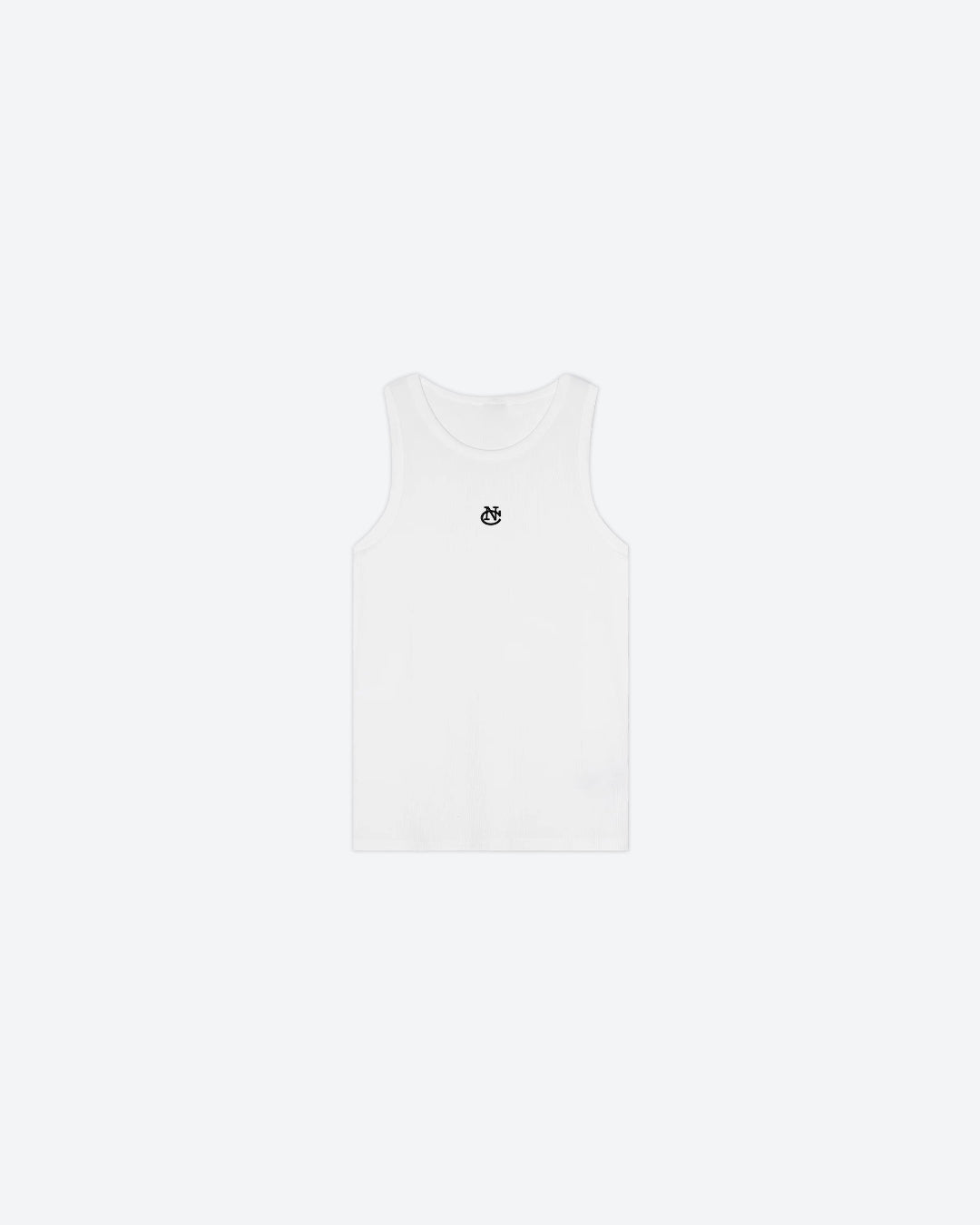 White Nouchi Monogram Tank Top